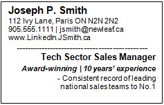 Creating a Job Search Business Card  BCJobs.ca